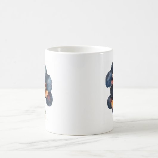 Mug à café à orchidée noire classique (Centre)