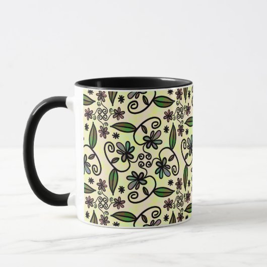mug à café à pétales botaniques (Gauche)