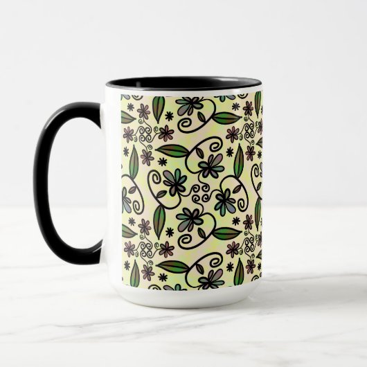mug à café à pétales botaniques (Gauche)