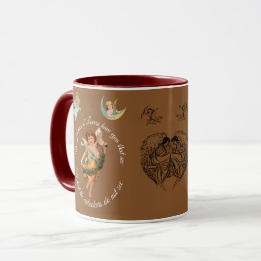 MUG À CAFE ANGELS & CUPIDS – DESIGN DE CHÉRUBIN MI (Devant gauche)