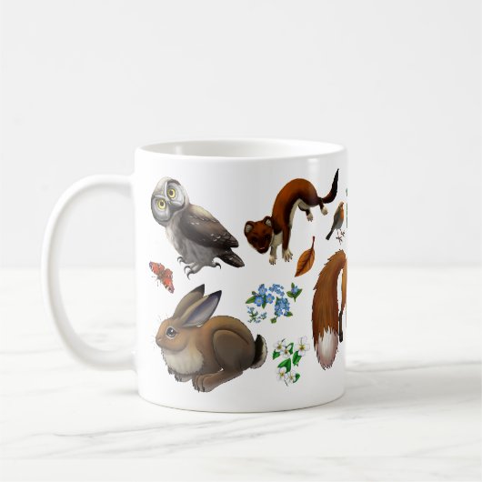 Mug à café Animaux de la forêt (Gauche)