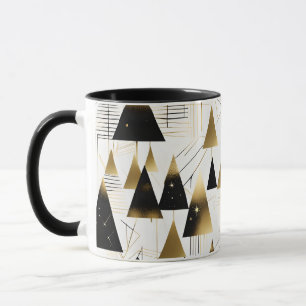 mug à café arbres de noël art déco