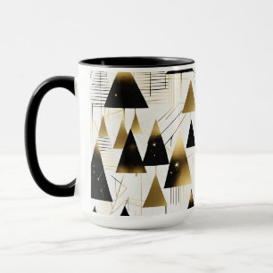 mug à café arbres de noël art déco