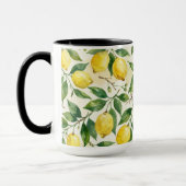 Mug à café aux citrons charmants de printemps (Gauche)