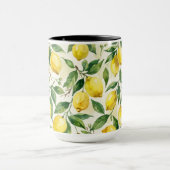 Mug à café aux citrons charmants de printemps (Centre)