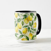 Mug à café aux citrons charmants de printemps (Devant droit)
