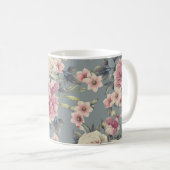mug à café aux roses roses (Devant droit)