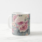 mug à café aux roses roses (Devant gauche)