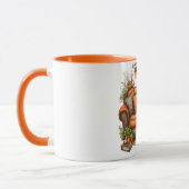 Mug à café aux tons chauds de canapé et fleurs (Gauche)