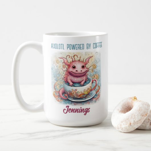 Mug à café avec Axolotl Mignon (Avec donut)