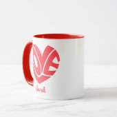 Mug à café avec cœur d'amour mignon (Devant gauche)