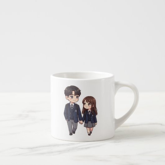 Mug à Café avec Couple Mignon d'Élèves du Lycée de (Droite)