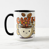 Mug à café avec dessin animé mignon (Gauche)