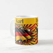 Mug à café avec drapeau allemand. (Devant gauche)