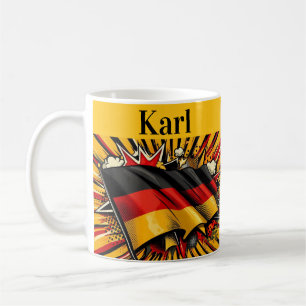 Mug à café avec drapeau allemand.