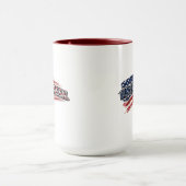 Mug à café avec drapeau américain vintage (Centre)