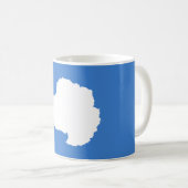 Mug à café avec drapeau patriotique de l'Antarctiq (Devant droit)