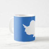 Mug à café avec drapeau patriotique de l'Antarctiq (Devant gauche)