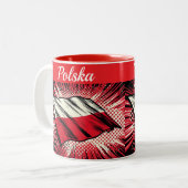 Mug à café avec drapeau polonais (Devant gauche)