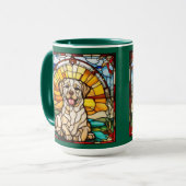 Mug à café avec Labrador Retriever mignon (Devant gauche)