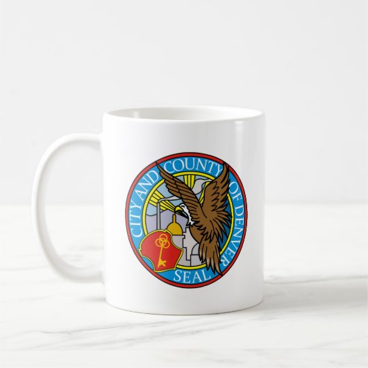 Mug à café avec le sceau de Denver, Colorado (Gauche)