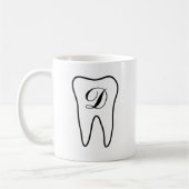 Mug à café avec logo de dent monogrammé pour denti (Gauche)