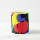 Mug à café avec motif de couleurs d'art (Centre)