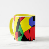 Mug à café avec motif de couleurs d'art (Devant gauche)