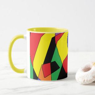 Mug à café avec motif de couleurs d'art