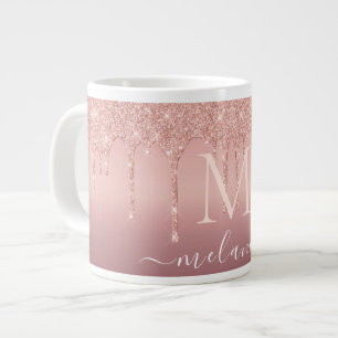Mug à Café avec Paillettes Rose Gold Votre Nom et