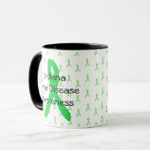 Mug à café avec ruban de sensibilisation à la mala (Devant gauche)