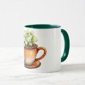 Mug à café avec tasse à café avec plante à l'intér (Devant droit)