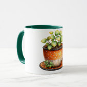 Mug à café avec tasse à café avec plante à l'intér (Devant gauche)