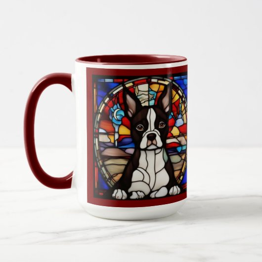 Mug à café avec Térrier de Boston mignon (Gauche)
