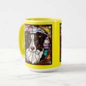 Mug à café avec un Border Collie mignon (Devant gauche)