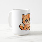 Mug à café avec un chaton roux mignon (Devant gauche)