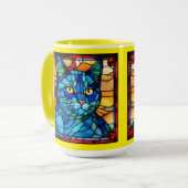 Mug à café avec un joli chat bleu (Devant gauche)