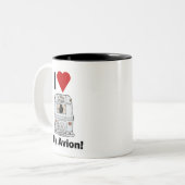 Mug à café Avion classique (Devant gauche)