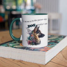 Mug à café berger allemand personnalisé