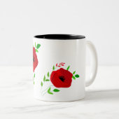 Mug à café bicolore à motif grenade (Devant droit)