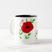 Mug à café bicolore à motif grenade (Devant gauche)