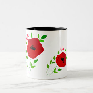 Mug à café bicolore à motif grenade