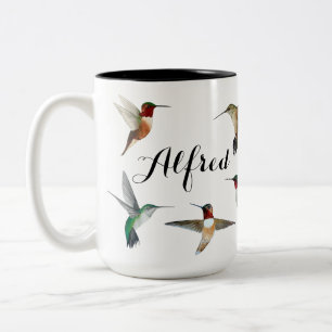 Mug à café biton colibri personnalisé
