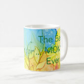 Mug à café blanc classique "Flowers Ink 3" (Devant droit)