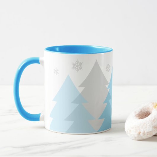 Mug à café Bois de Noël (Avec donut)