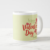 Mug à café Bonne Saint-Valentin Cactus Cœurs 60cl (Devant droit)