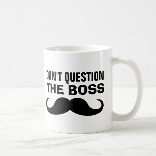 Mug à café BOSS Mustache, drôle (Droite)