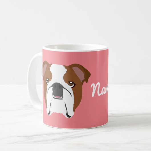Mug à café Bouledogue Anglais (Devant gauche)