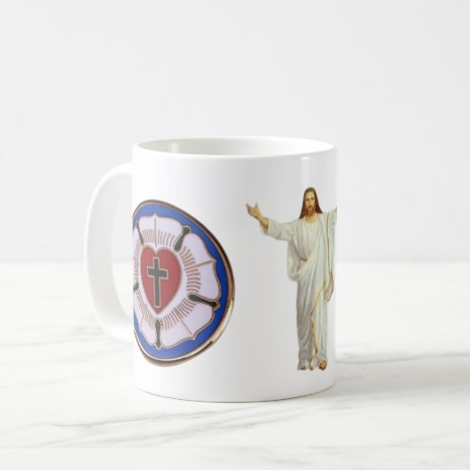 Mug à café-cadeau de l'église luthérienne (Devant gauche)