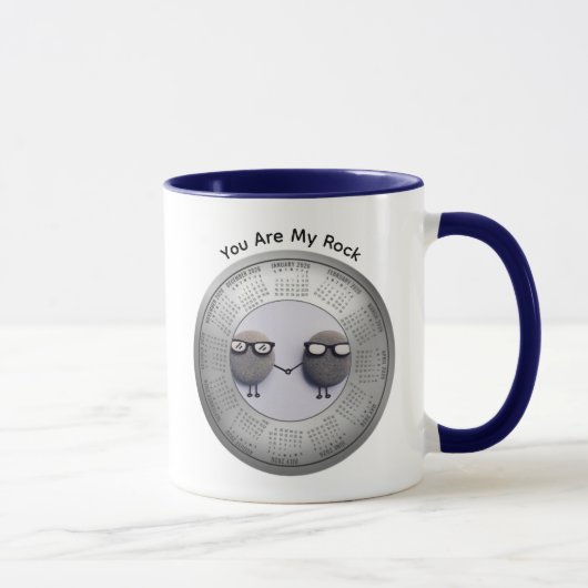 Mug à café Calendrier 2026 Vous êtes mon roc (Droite)